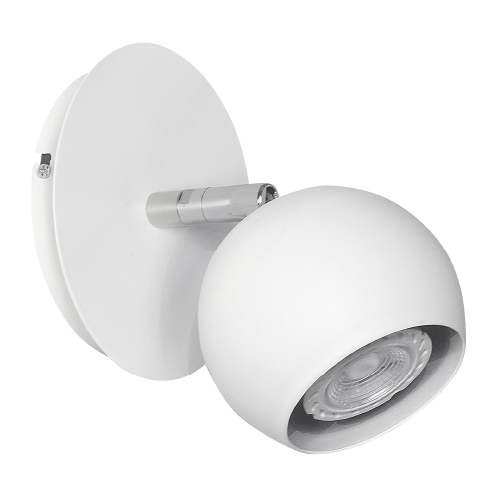 Aplique 1 luz GU10 con cabezal de diámetro 9 cm y base de 12 cm blanco